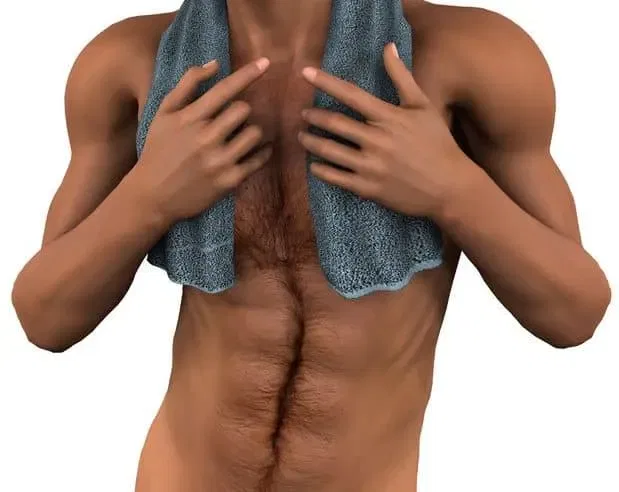 this is what tiger line chest hair looks like