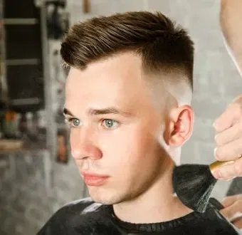 quiff with skin fade