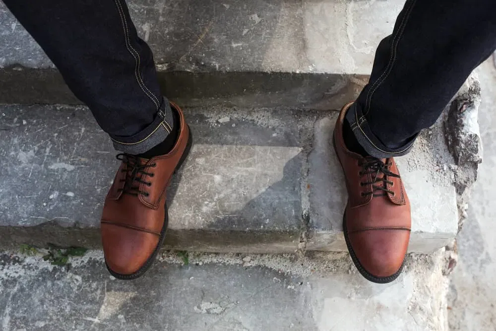 Derby shoes and jeans