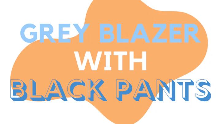 Grey Blazer With Black Pants