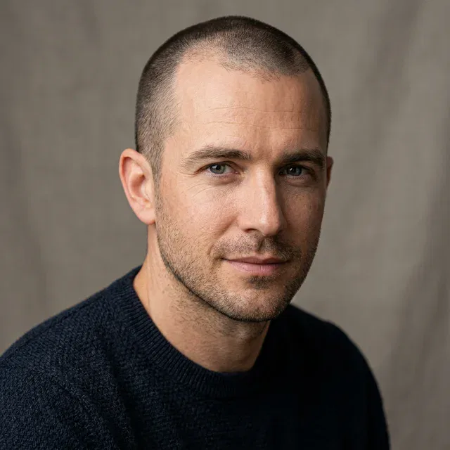 Buzz cut hairstyle for receding hairline