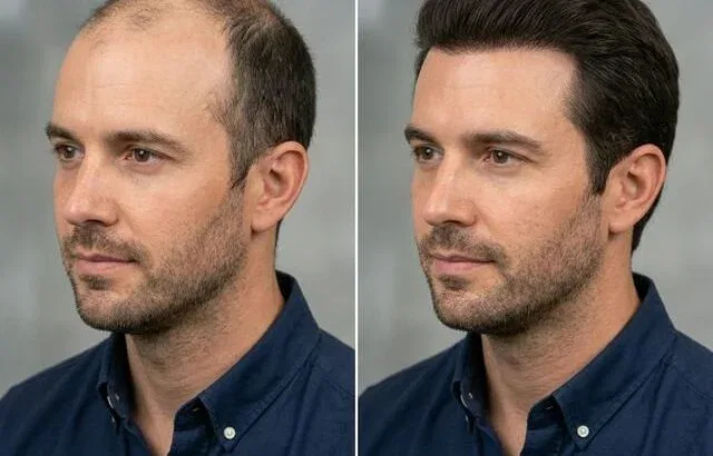 Hair transplant before and after results