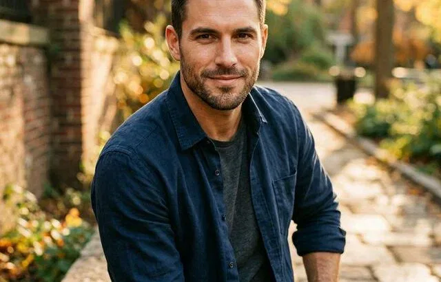 Confident man with perfect designer stubble