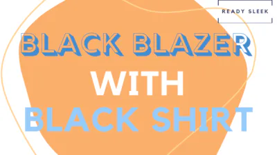Black Blazer With Black Shirt