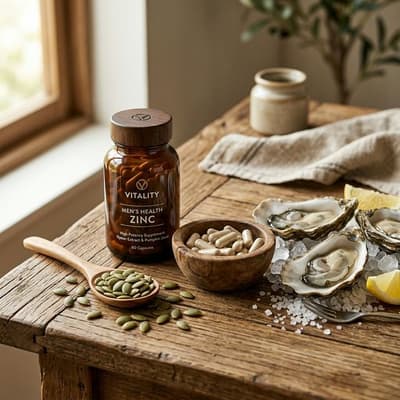 Zinc supplement with oysters and pumpkin seeds