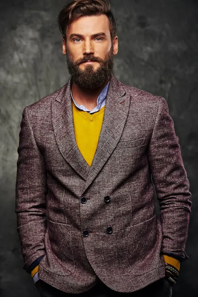 sweater under blazer 