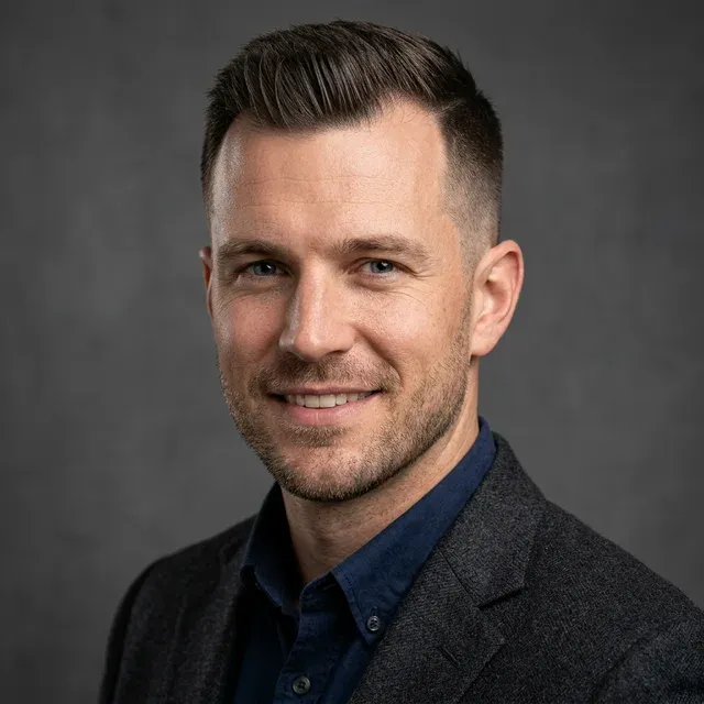 Crew cut hairstyle for receding hairline