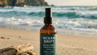 Men's sea salt spray for textured beachy hair