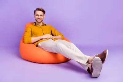orange shirt with white pants