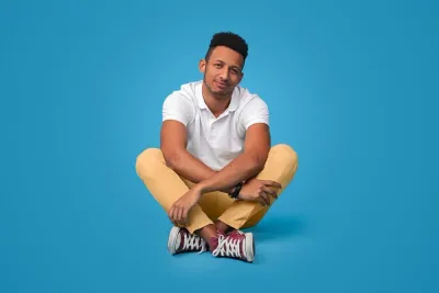 white polo shirt and khakis