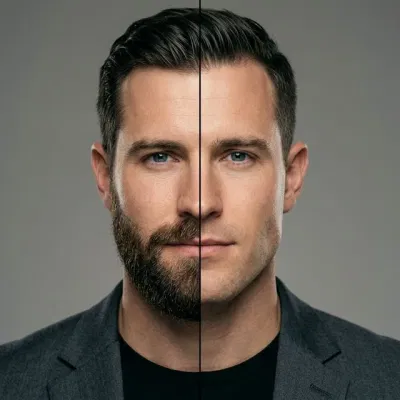 Beard vs No Beard Comparison