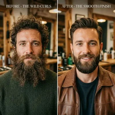 How to straighten a curly beard