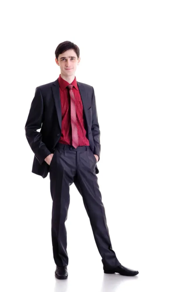How To Wear A Black Suit With A Red Shirt