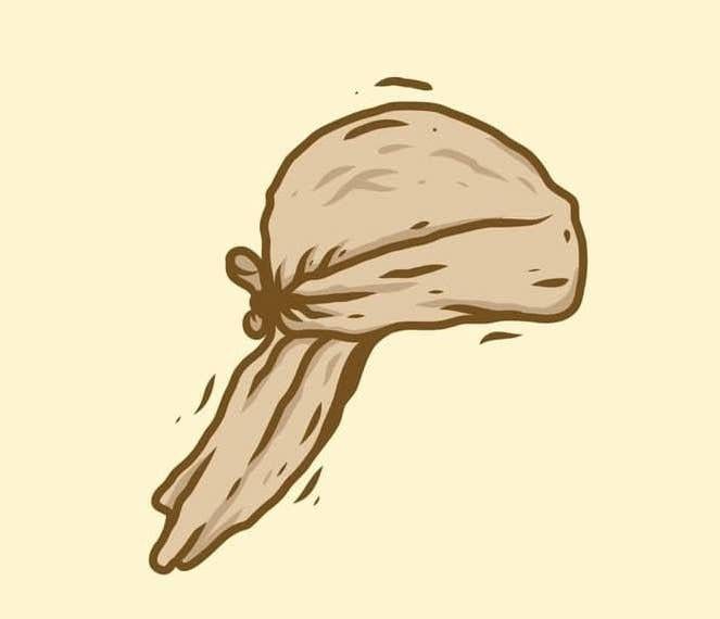 Man wearing a tied durag